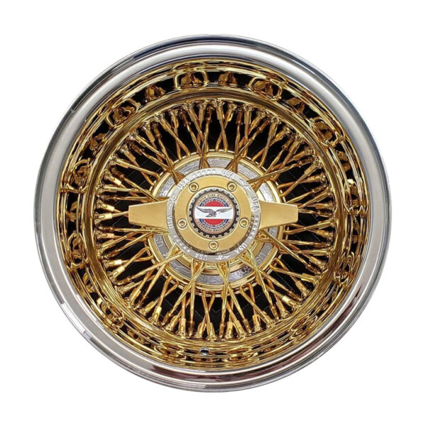 72 Spoke Cross Laced Center Gold Zeniths