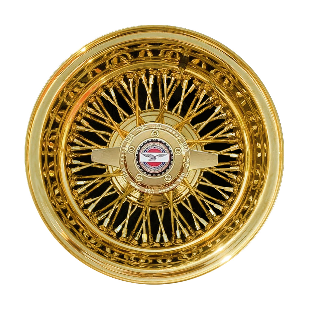 72 Spoke Cross Laced Gold Zeniths